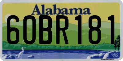 AL license plate 60BR181