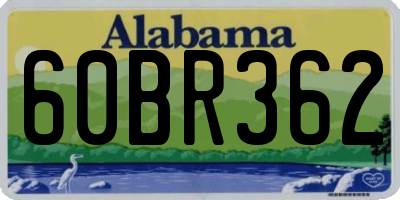 AL license plate 60BR362