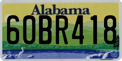 AL license plate 60BR418