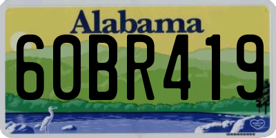 AL license plate 60BR419