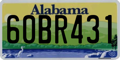 AL license plate 60BR431