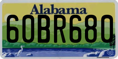 AL license plate 60BR680