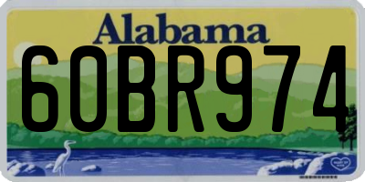 AL license plate 60BR974