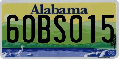 AL license plate 60BS015