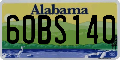 AL license plate 60BS140
