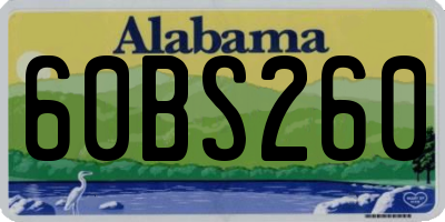 AL license plate 60BS260