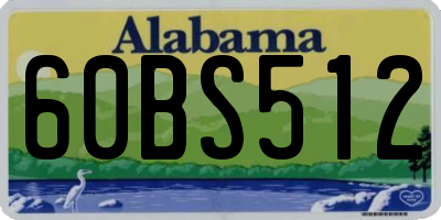 AL license plate 60BS512