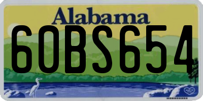 AL license plate 60BS654
