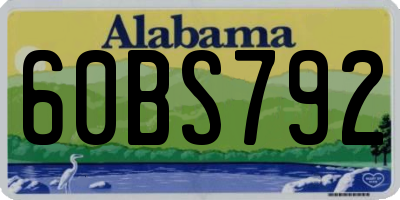AL license plate 60BS792