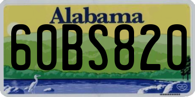 AL license plate 60BS820