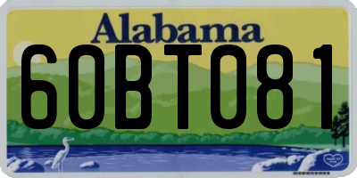AL license plate 60BT081