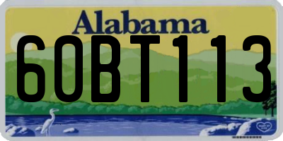 AL license plate 60BT113