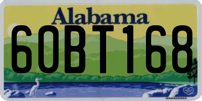 AL license plate 60BT168