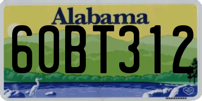 AL license plate 60BT312