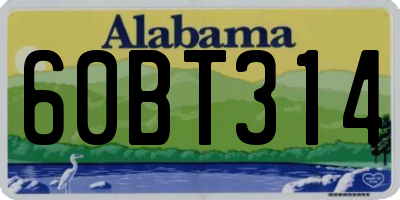 AL license plate 60BT314