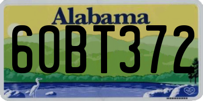 AL license plate 60BT372