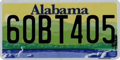 AL license plate 60BT405