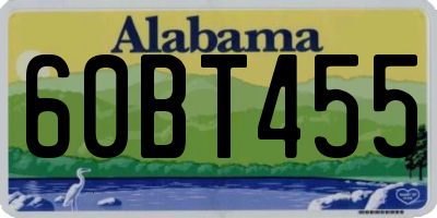 AL license plate 60BT455