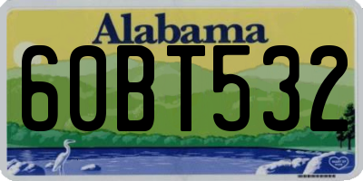AL license plate 60BT532
