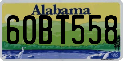 AL license plate 60BT558