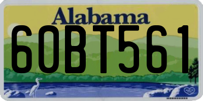 AL license plate 60BT561