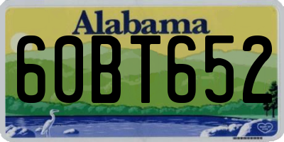 AL license plate 60BT652