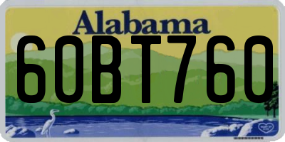 AL license plate 60BT760