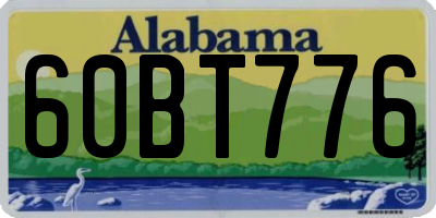 AL license plate 60BT776