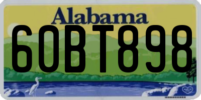 AL license plate 60BT898