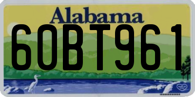 AL license plate 60BT961