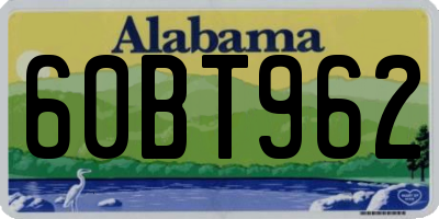 AL license plate 60BT962
