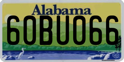 AL license plate 60BU066