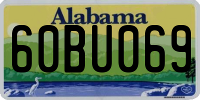 AL license plate 60BU069
