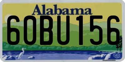 AL license plate 60BU156
