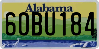 AL license plate 60BU184