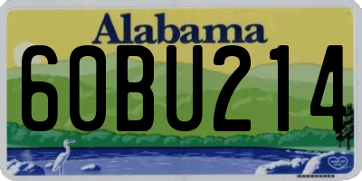 AL license plate 60BU214
