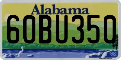 AL license plate 60BU350