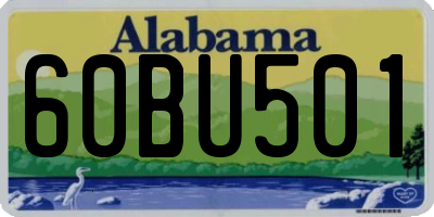 AL license plate 60BU501