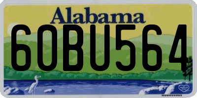 AL license plate 60BU564