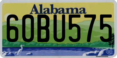 AL license plate 60BU575
