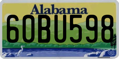 AL license plate 60BU598