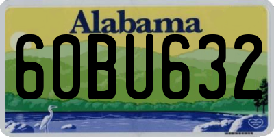 AL license plate 60BU632