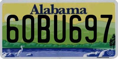 AL license plate 60BU697