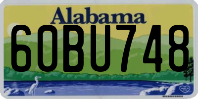 AL license plate 60BU748