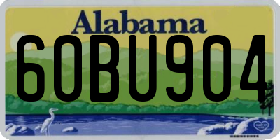 AL license plate 60BU904
