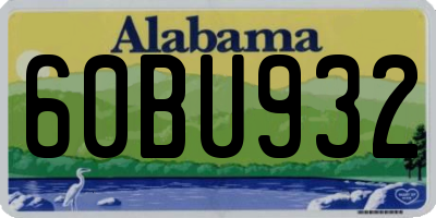 AL license plate 60BU932