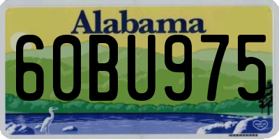 AL license plate 60BU975