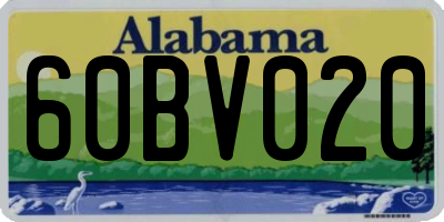 AL license plate 60BV020
