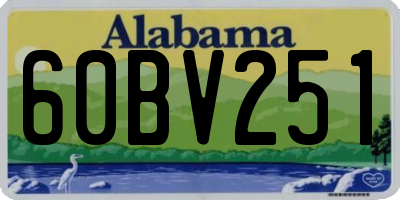 AL license plate 60BV251