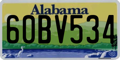 AL license plate 60BV534